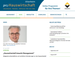 Interview: Hauswirtschaft braucht Management